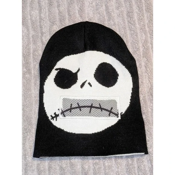 Disney‎ Nightmare Before Christmas Jack Skellington Beanie Hat One Size NWOT - Picture 2 of 6